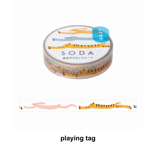 SODA Transparent Masking Tape playing tag