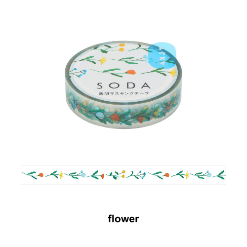 SODA Transparent Masking Tape flower