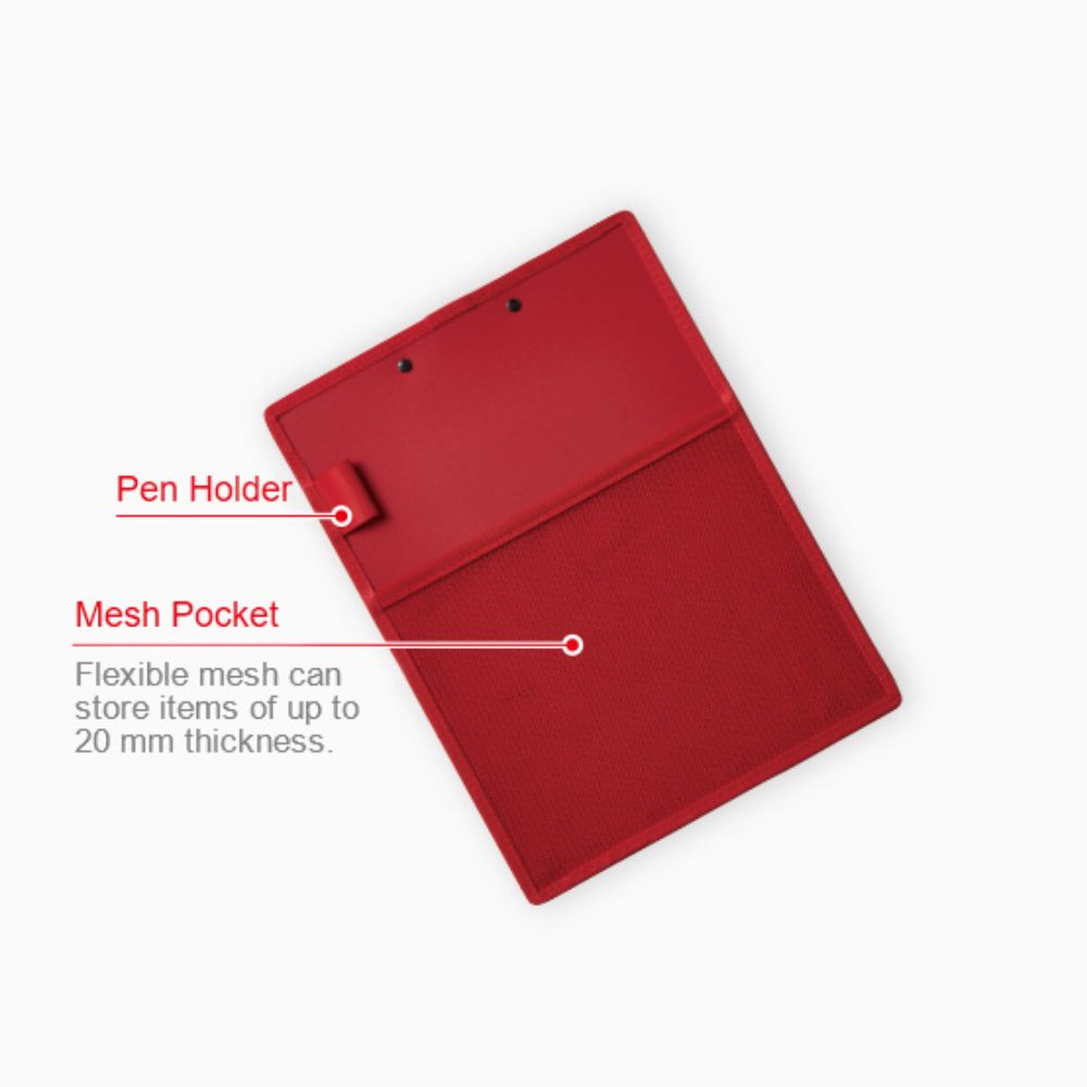 ALL IN CLIPBOARD without cover Pen Holder & Mesh Pocket