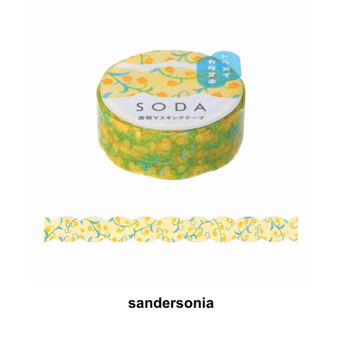 SODA Transparent Masking Tape sandersonia