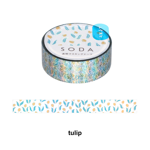 SODA Transparent Masking Tape tulip