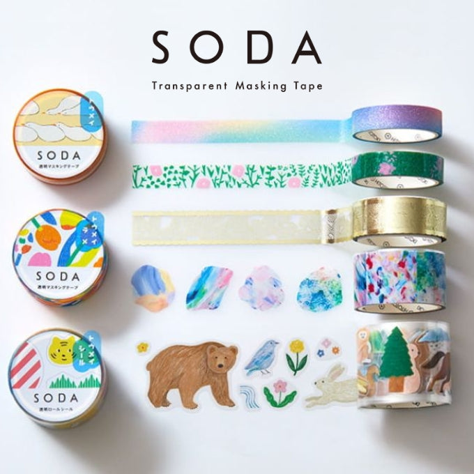 SODA Transparent Masking Tape Lineup