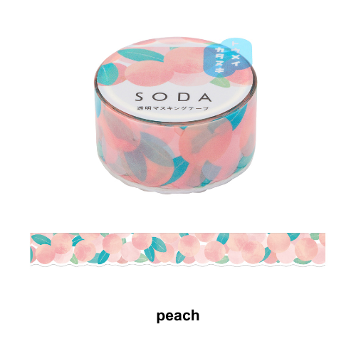 SODA Transparent Masking Tape peach