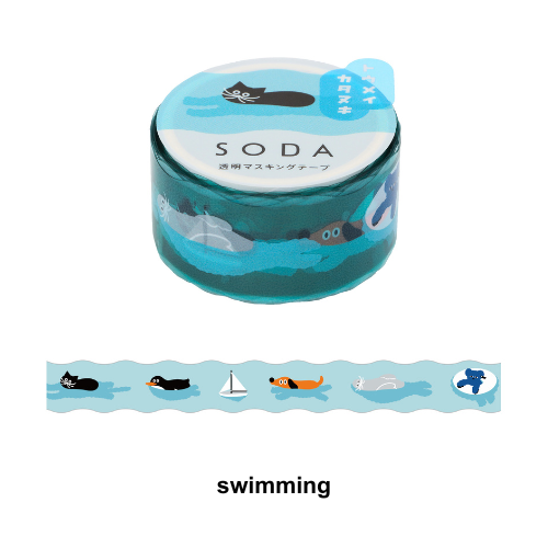 SODA Transparent Masking Tape swimming