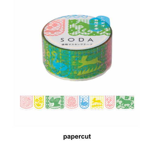 SODA Transparent Masking Tape papercut
