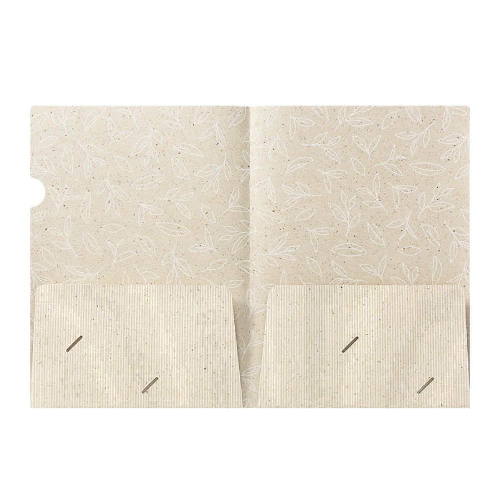Used Tea Leaf Paper Folder 2 pocket