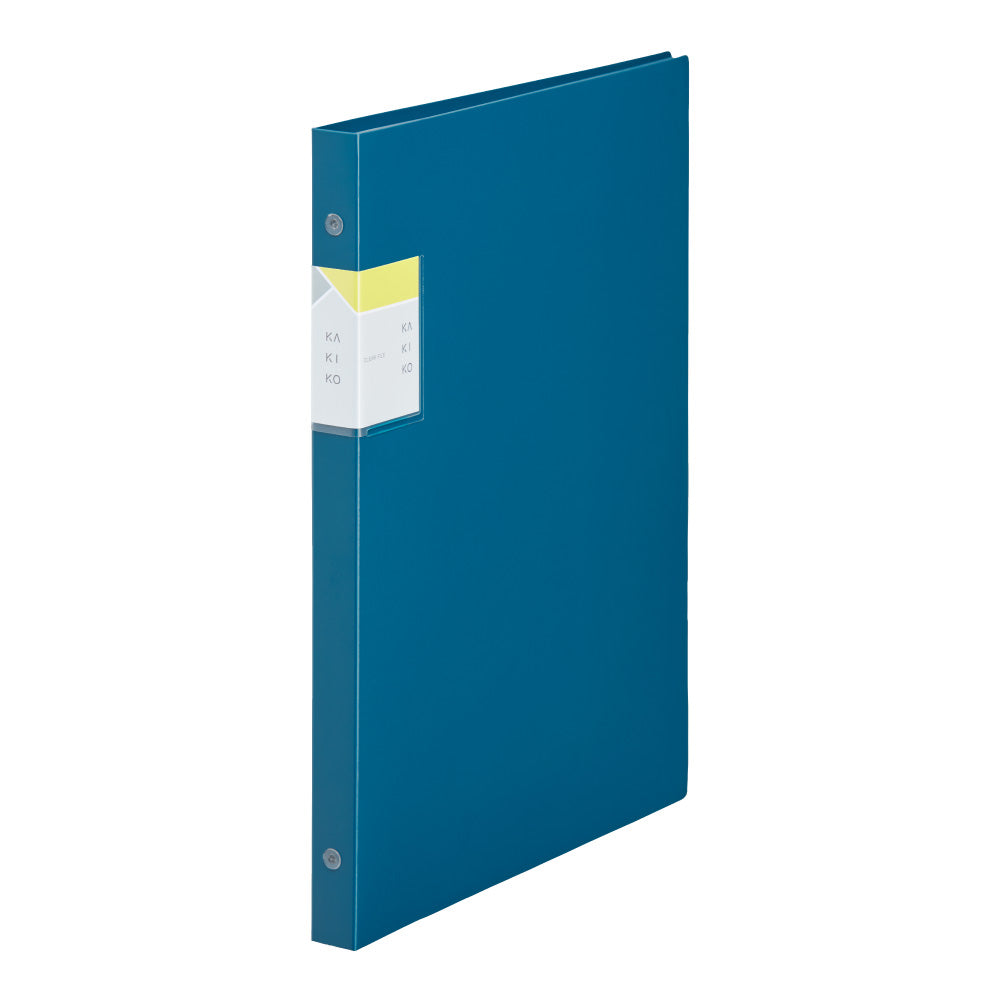 Navy KAKIKO ring binder with writable pockets that can be added, removed, and rearranged without taking out documents