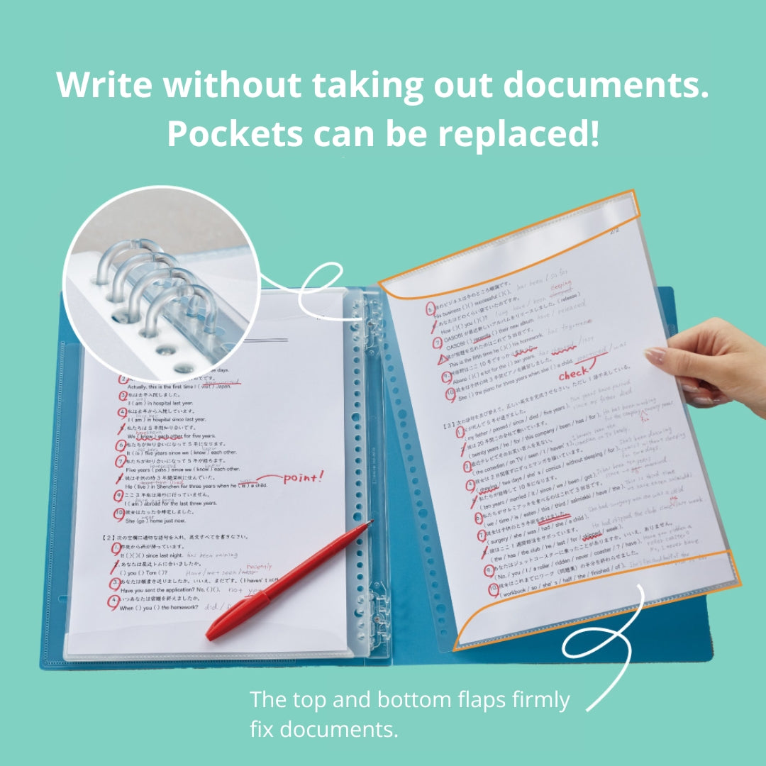 KAKIKO Ring Binder Pocket Refills