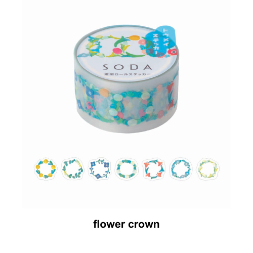 SODA Transparent Masking Tape flower crown