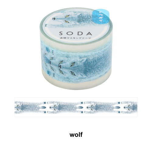 SODA Transparent Masking Tape wolf