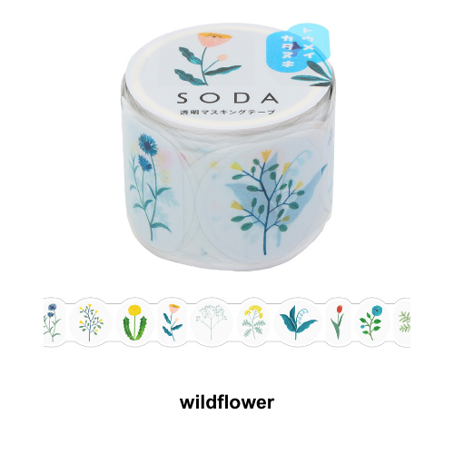 SODA Transparent Masking Tape wildflower