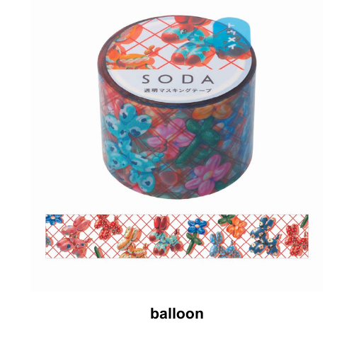 SODA Transparent Masking Tape balloon