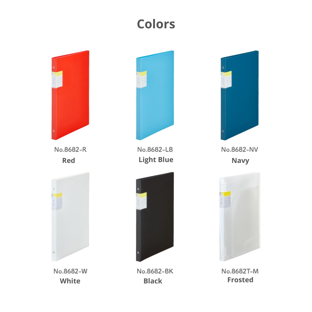 Lineup of KAKIKO ring binder with writable pockets that can be added, removed, and rearranged without taking out documents