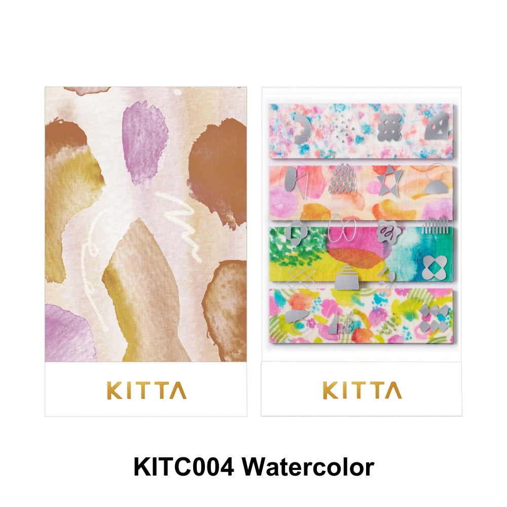 KITTA Collage washi tape Watercolor for scrapbooking, planners, and DIY projects