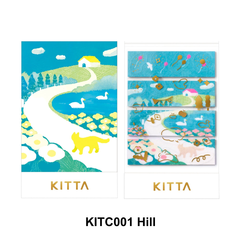 KITTA Collage washi tape Hill for scrapbooking, planners, and DIY projects