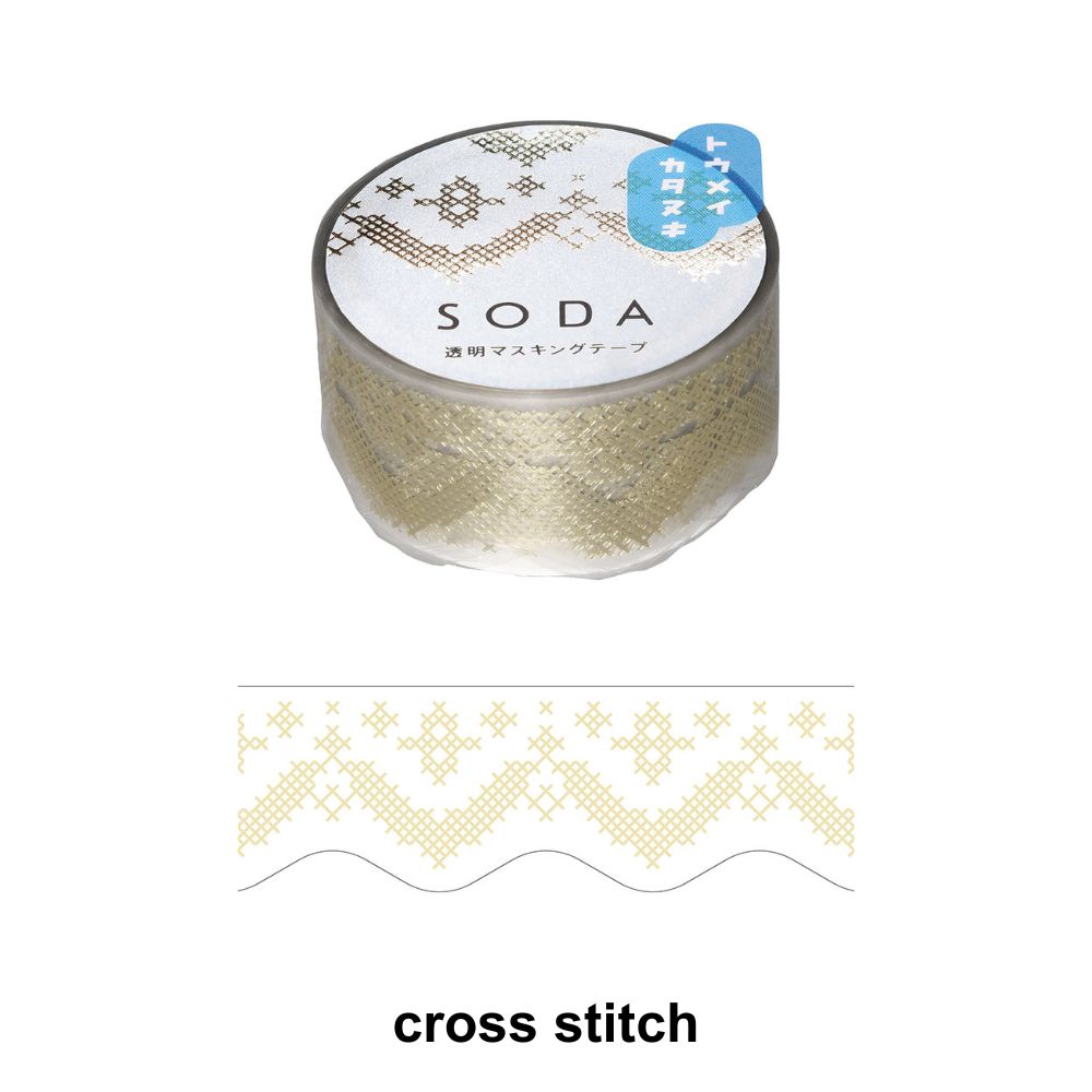 SODA Transparent Masking Tape cross stitch