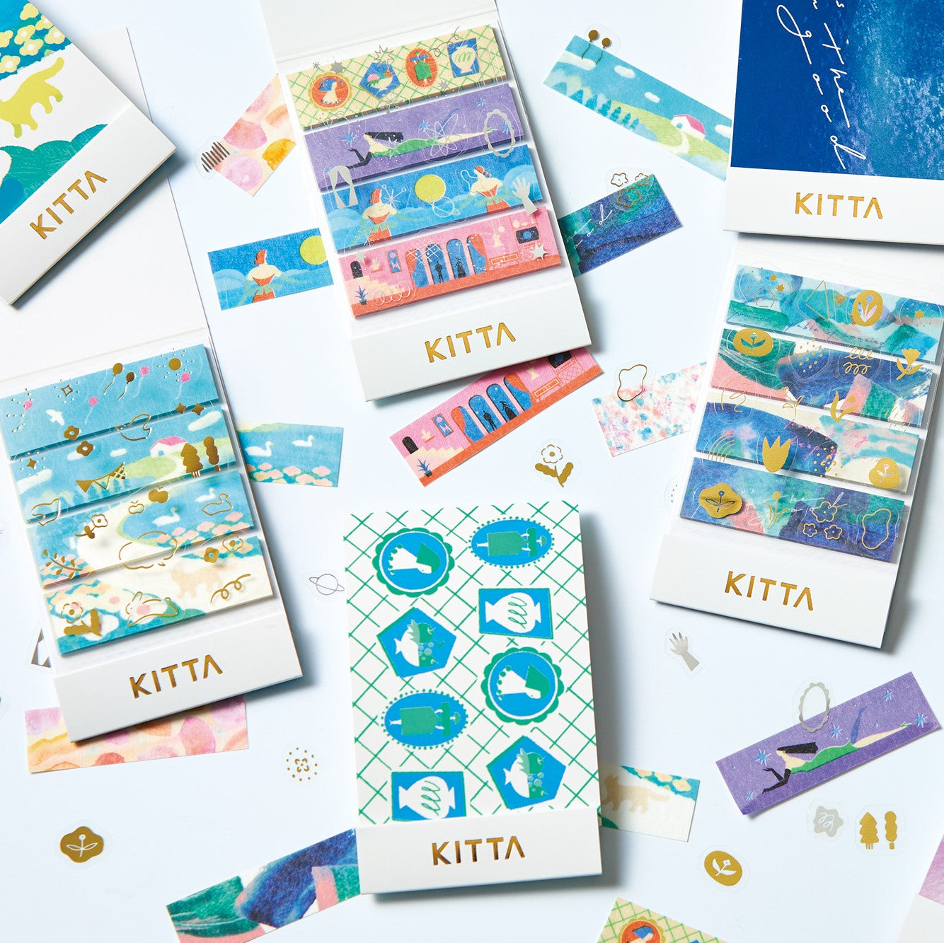 KITTA Collage washi tape for scrapbooking, planners, and DIY projects