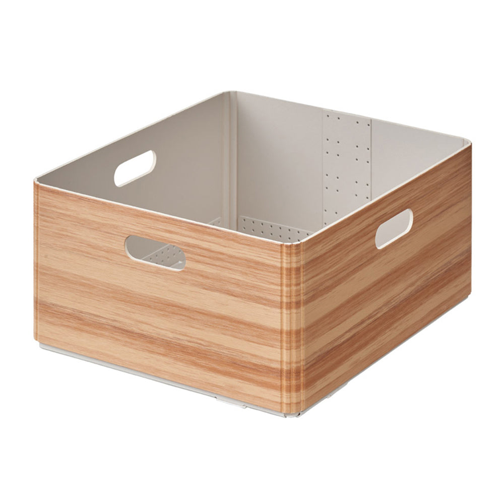 KiiNi, foldable storage box with wood grain print