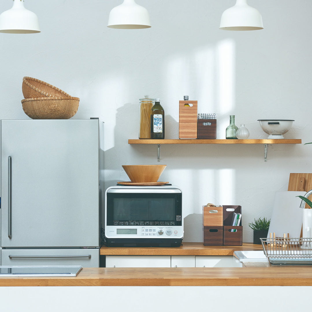 KiiNi, foldable storage box with wood grain print