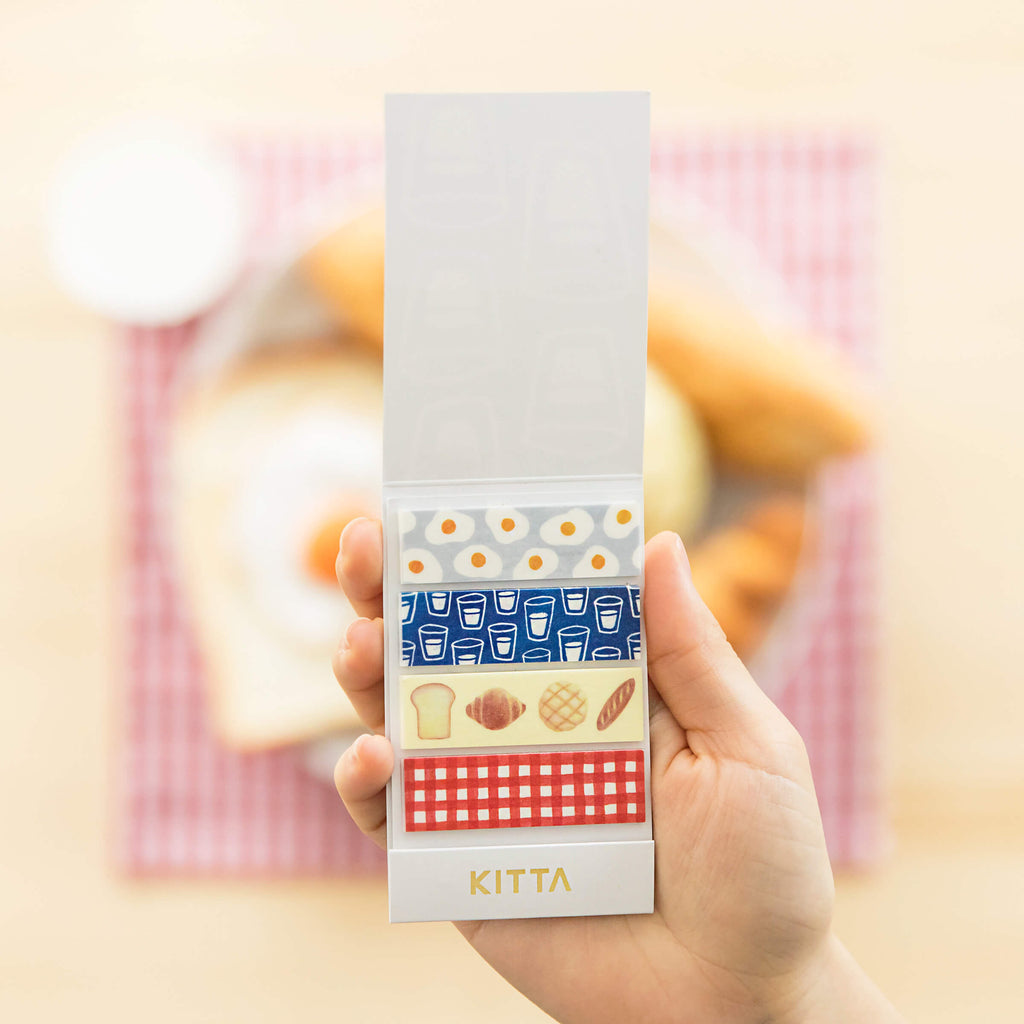 KITTA Basic Reprinted Edition Washi Tape Lineup – 4 Unique Designs for Scrapbooking, Planners, and DIY Projects