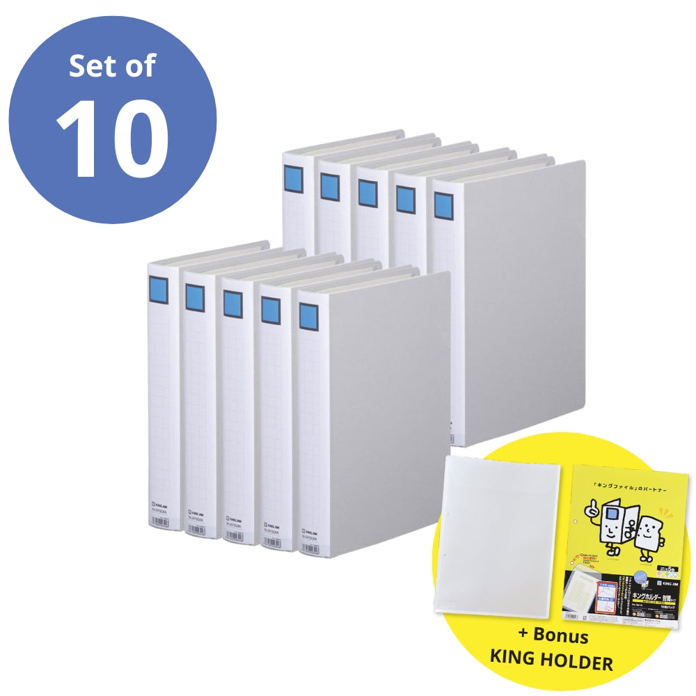 【KING JIM】マガジンファイル10冊＆追加ポケットSET Set of 10] KING FILE Super Dotch + Bonus KING HOLDER | KING JIM