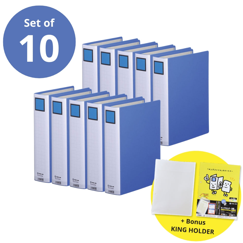 【KING JIM】マガジンファイル10冊＆追加ポケットSET Set of 10] KING FILE Super Dotch + Bonus KING HOLDER | KING JIM