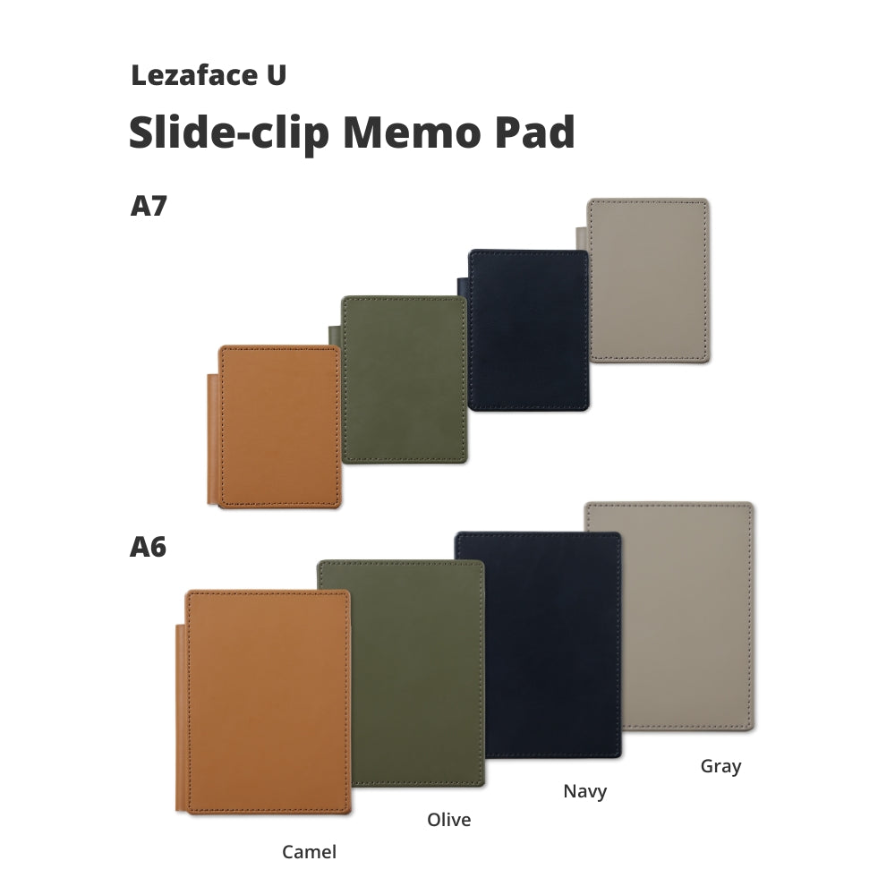 Lezaface U Slide-clip Memo Pad
